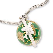 Colleen Lopez Gemstone Globe Adjustable Pendant Necklace