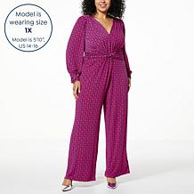 Colleen Lopez Knot Front Knit Jumpsuit