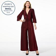 Colleen Lopez Knot Front Knit Jumpsuit