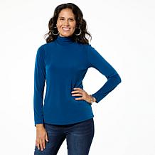 Colleen Lopez Long Sleeve Ruched Mock Neck Top