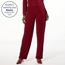 Colleen Lopez Metallic Knit Pull-On Pant