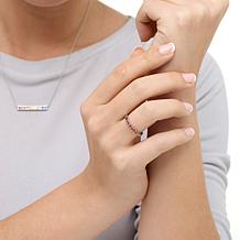 Colleen Lopez Multi Sapphire Bar Necklace and Band Ring Set