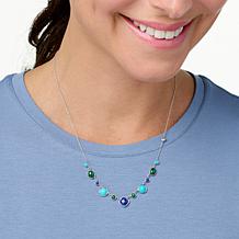 Colleen Lopez Multigemstone Station Sterling Silver Necklace
