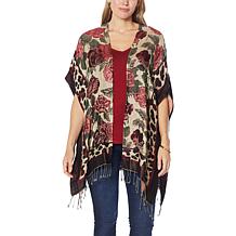 Colleen Lopez Reversible Jacquard Ruana
