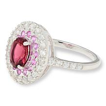 Colleen Lopez Rubelite, Pink Sapphire and White Zircon Ring