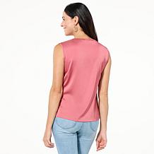 Colleen Lopez Satin Surplice Top
