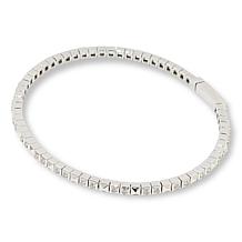 Colleen Lopez Sterling Silver 0.50ctw Diamond Flexible Bangle Bracelet