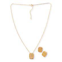 Colleen Lopez Sterling Silver 1/5ctw Diamond Pavé Cushion Jewelry Set