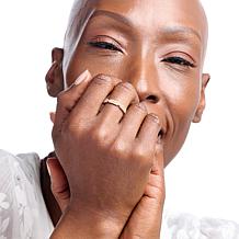 Colleen Lopez Sterling Silver 1/8ctw Diamond Band Ring