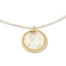 Colleen Lopez Sterling Silver Diamond Slice Circle Pendant