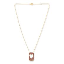 Colleen Lopez Sterling Silver Gemstone Heart Tag Pendant with Chain