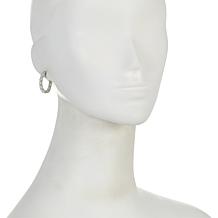 Colleen Lopez Sterling Silver Opal Small Inside-Outside Hoop Earrings