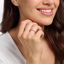 Colleen Lopez Sterling Silver Sapphire Pavé Eternity Band Ring