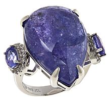 Colleen Lopez Sterling Silver Tanzanite and White Topaz Ring
