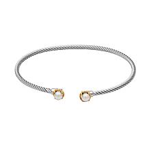 Colleen Lopez Two-Tone Freshwater Pearl Twisted Cable Bracelet