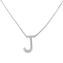 Colleen Lopez White Diamond Initial Drop Chain Necklace