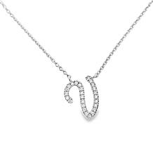 Colleen Lopez White Diamond Initial Drop Chain Necklace