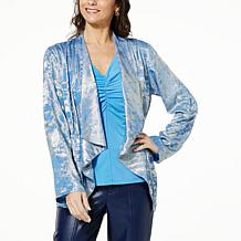 Colleen Lopez Woven Cascade Front Jacket