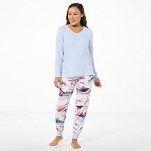 Comfort Code 2-piece Brushed Ultra Rib Knit PJ Set