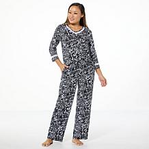 Comfort Code 2-piece Peach Jersey Full Length PJ Set