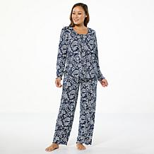 Comfort Code 2-piece Peach Jersey Long Sleeve PJ Set