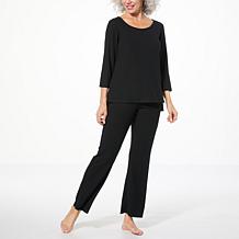Comfort Code Brushed Ribbed Knit Tunic and Pant Set