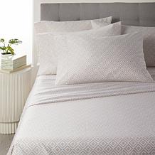 WynneHome 300TC Cotton Percale 4-piece Queen Sheet Set