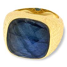 Connie Craig Carroll Jewelry Gem Doublet Hammered Solitaire Ring