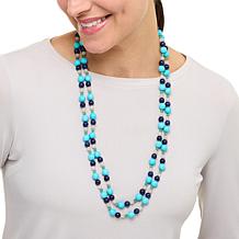 Connie Craig Carroll Jewelry Gwynnie 60" Gemstone Bead Necklace