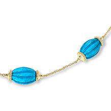 Connie Craig Carroll Jewelry Julia 36" Carved Gem Station Necklace