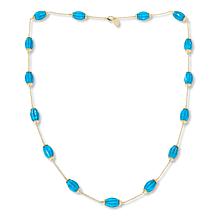 Connie Craig Carroll Jewelry Julia 36" Carved Gem Station Necklace