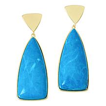 Connie Craig Carroll Jewelry Lennon Triangular Gem Drop Earrings