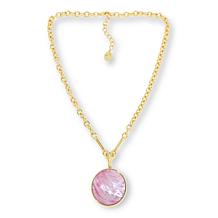 Connie Craig Carroll Jewelry Lilly Shell Doublet Pendant with Necklace