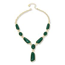 Connie Craig Carroll Jewelry Reya 19" Geometric Gem Station Necklace