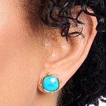 Connie Craig Carroll Jewelry Soren Gem Cushion Button Stud Earrings