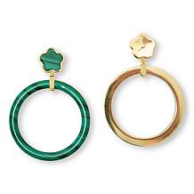 Connie Craig Carroll Jewelry Wynne Gemstone Hoop Dangle Earrings