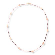Connie Craig Carroll Rose Quartz and Red Corundum Necklace