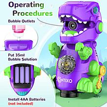 Contixo Dinosaur Bubble Machine Toy