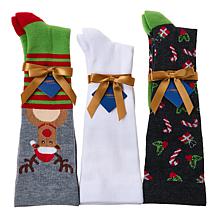 Copper Life 3pk Holiday OTC Socks