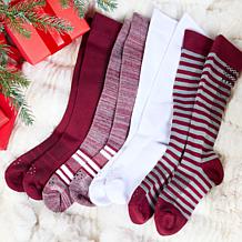 Copper Life 4-pack SnugStay Wide Knee-High Socks