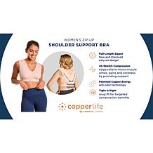 Copper Life by Tommie Copper AirKnit Shoulder Support Bra with Zipper