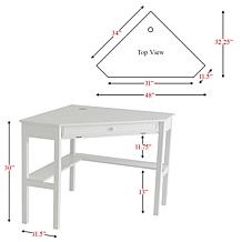 Corner Computer Desk - White