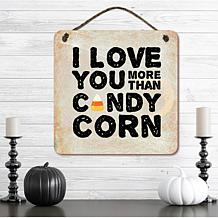Courtside Market 12" x 12" Candy Corn Hanging Sign