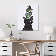 Courtside Market Black Cat 16x20 Gallery-Wrapped Canvas