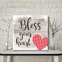 Courtside Market Bless Your Heart 24x24 Canvas Wall Art