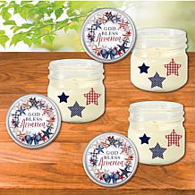 Courtside Market Celebrate 250 God Bless 4 oz Citronella Candle Set