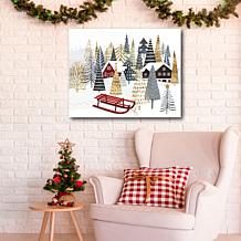 Courtside Market Christmas Woodland IV 30x40 Canvas Wall Art