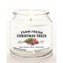Courtside Market Farm Trees Candle in Glass Jar with Silver Lid