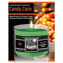 Courtside Market Halloween Witch on Broom Candy Corn Soy Wax Candle