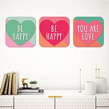 Courtside Market Happy & Kind Candy Hearts 3-Piece ArtBoard Set